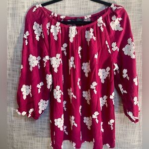 Appliquéd peasant top, grace elements top